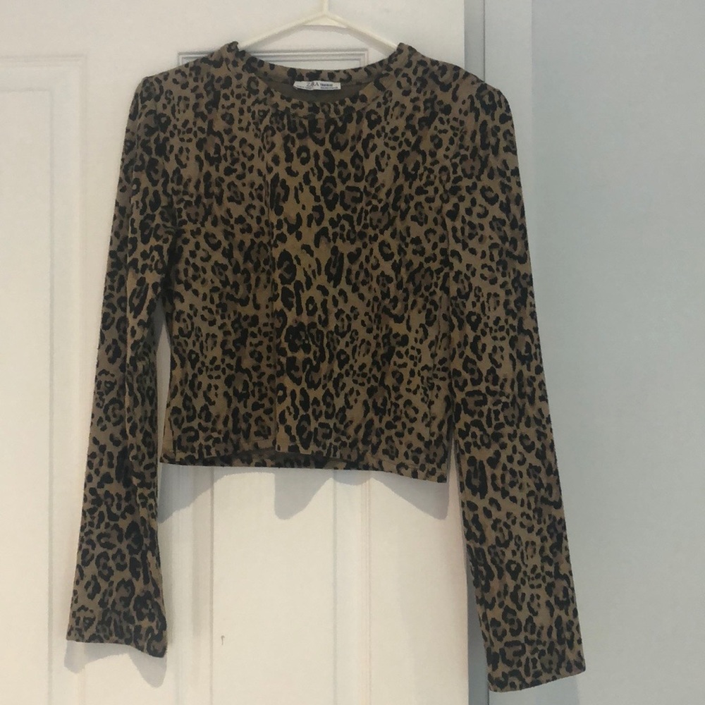 Zara animal print sweater